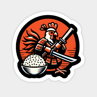 Chicken and Rice Samurai Sticker
